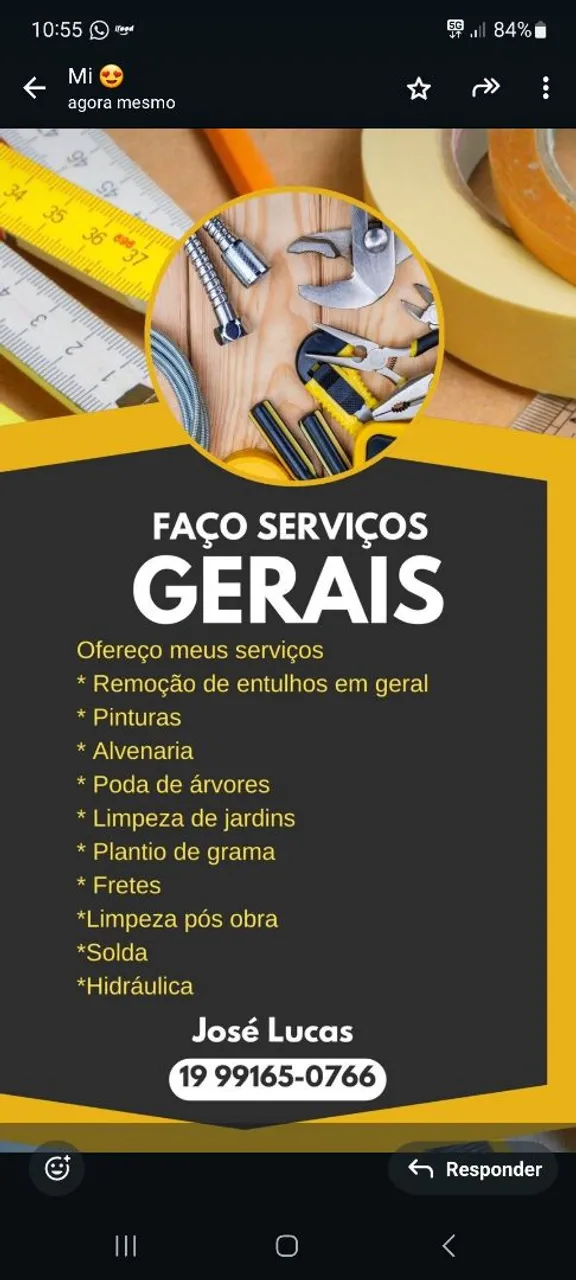 Faço serviços gerais