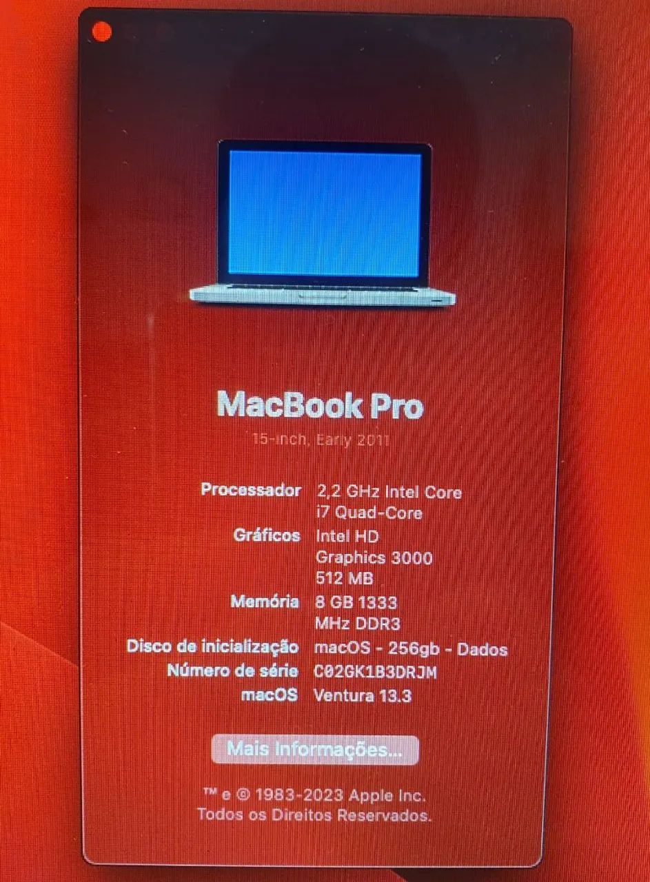 MacBook Pro - i7 Quad-Core 15pol - 2011 - Foto 2