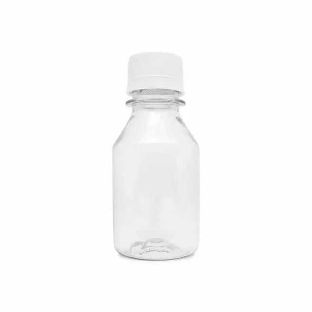 Frasco pet 100ml com tampa lacre. Preço unitário R$ 0,50