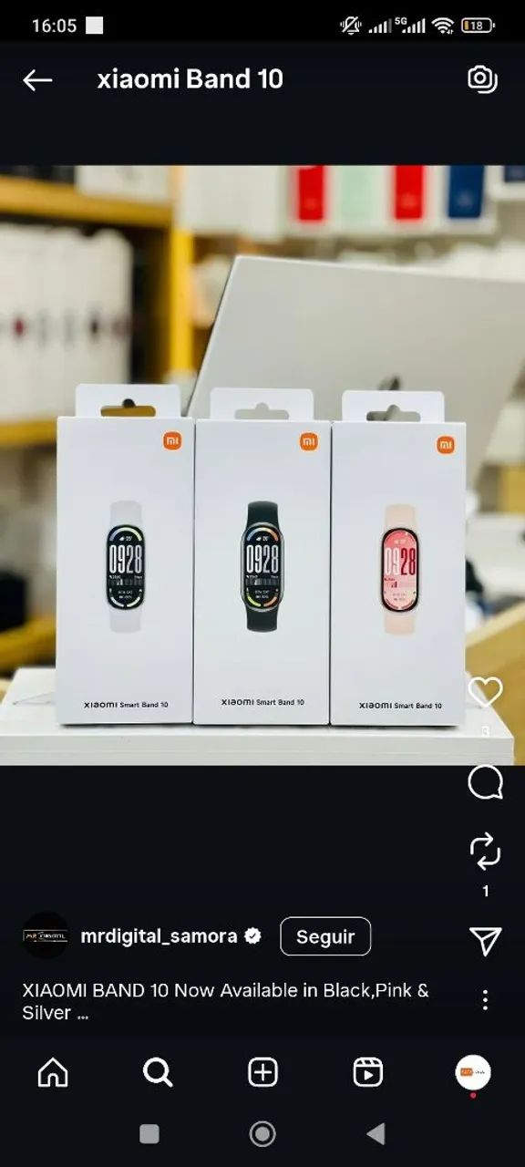 Xiaomi Mi Smart Band 10 Global Lançamento 