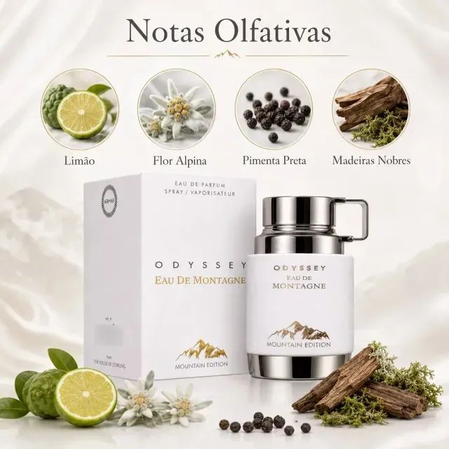 Perfume Árabe Armaf Odyssey Eau De Montagne 100ml - Foto 3