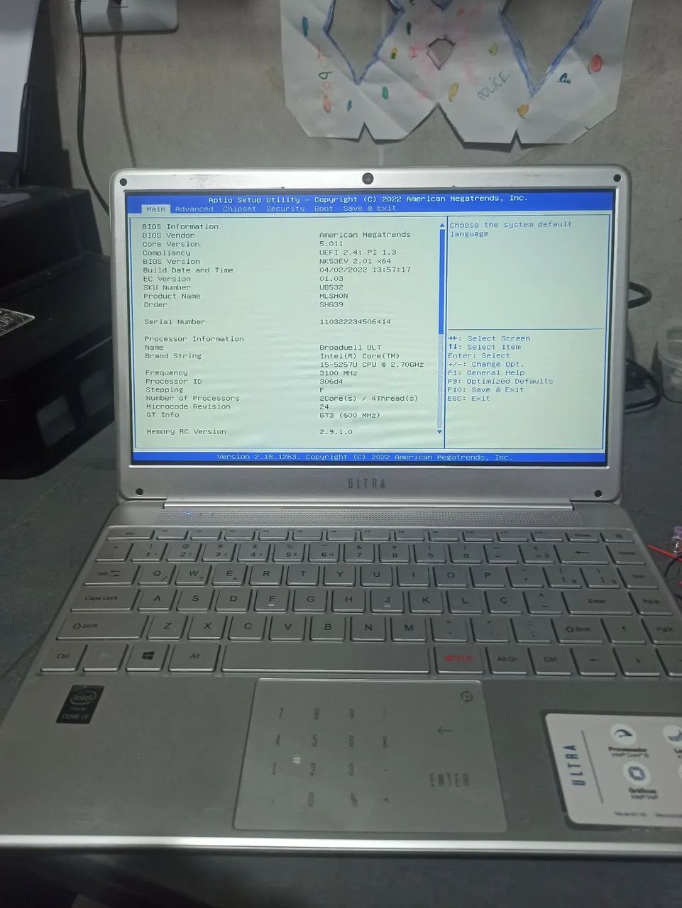 Notebook Ultra Intel Core i5 - Leia o anúncio