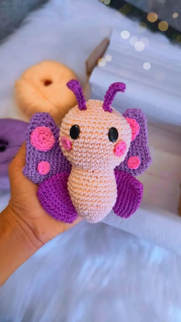 Borboleta amigurumi (crochê) - Foto 2