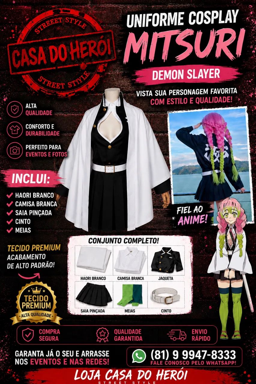 Fantasias cosplay Demon slayer  - Foto 2