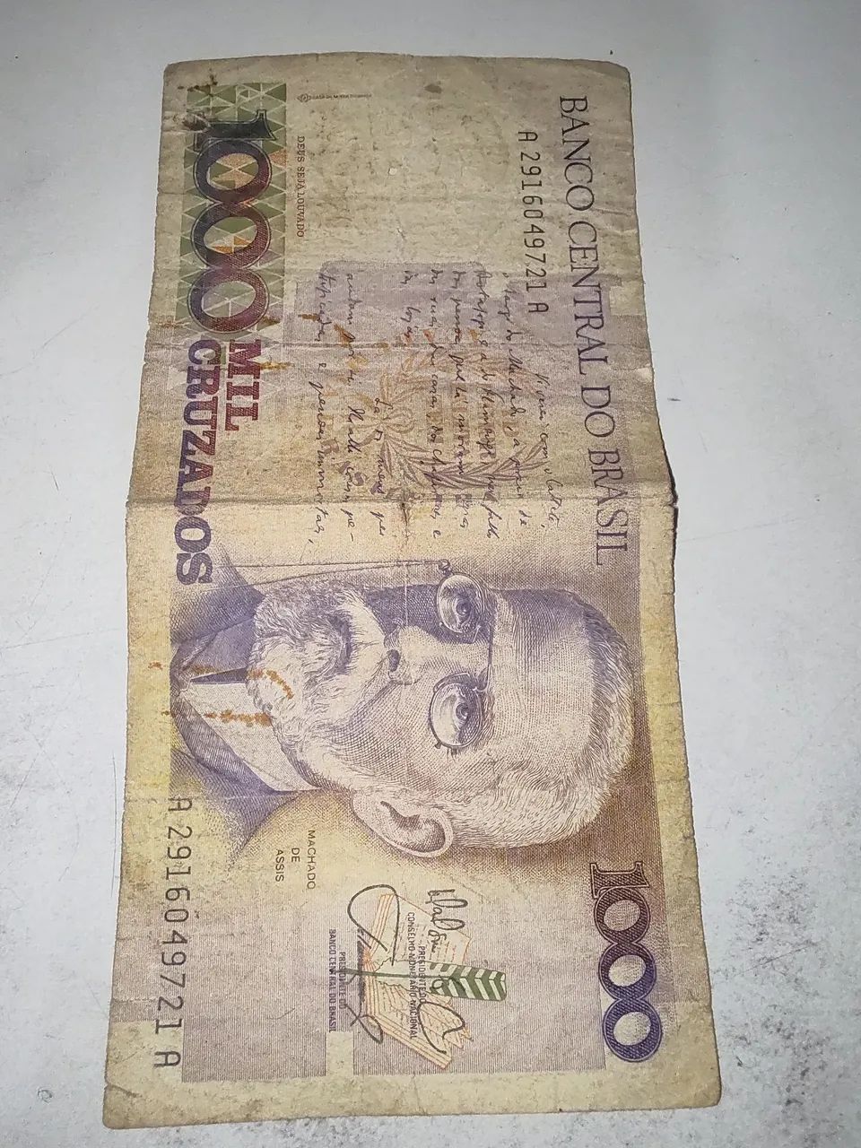 Cédula antigo 1000 mil cruzeiros