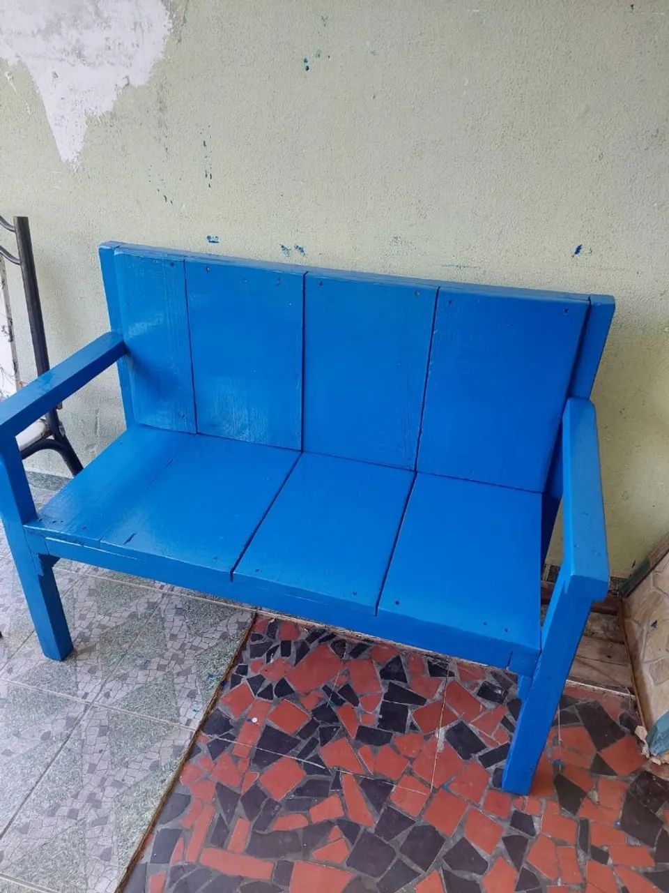 2 BANCOS AZUL RESISTENTE 