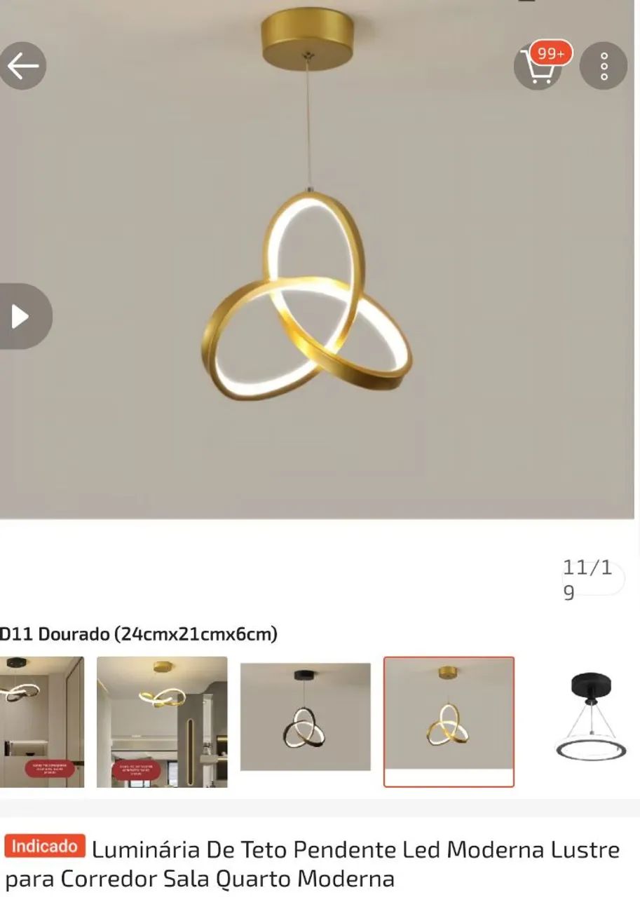 Vendo essa luminária nova 