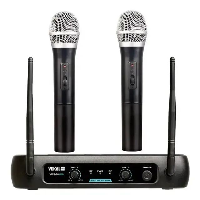 Microfone Sem Fio Vokal VWS-20 Plus - Duplo | VHF Profissional - Foto 2