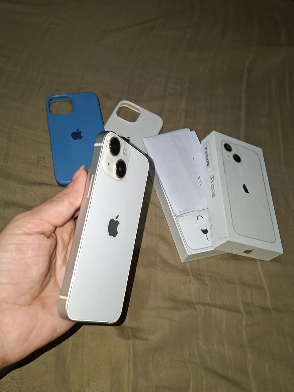 動作確認済み iPhone 13 mini 256GB ID:W1822 Apple iPhone 13 mini 256GB ブルー SIMフリー 白ロム 動作確認済 69