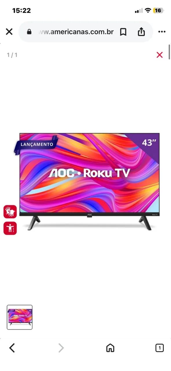 Smart Roku tv FHD 43 