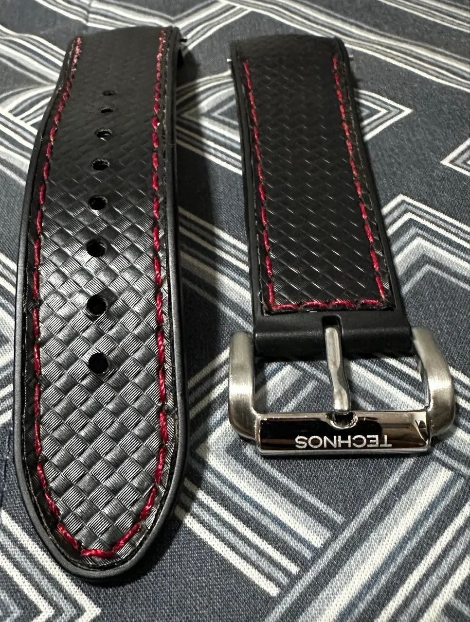Relógio Technos Masculino Cronógrafo Carbon + Pulseiras - Foto 2