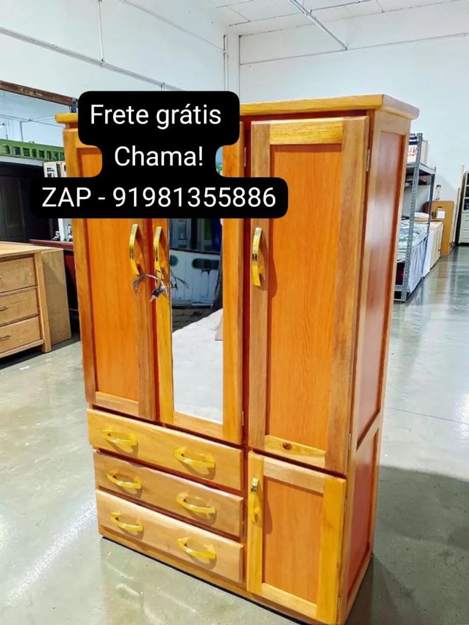 Guarda roupa de solteiro madeira maciça NOVO! - Foto 2