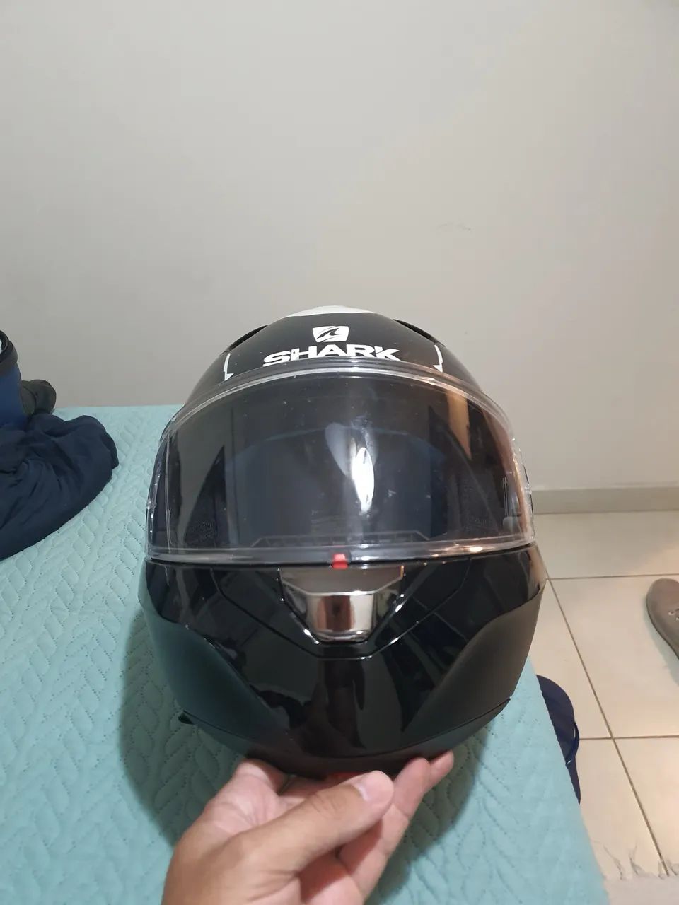 Capacete Shark Evo-One 2 Lithion Estado de Novo - Escamoteavel -  Tamanho 56 - Foto 2