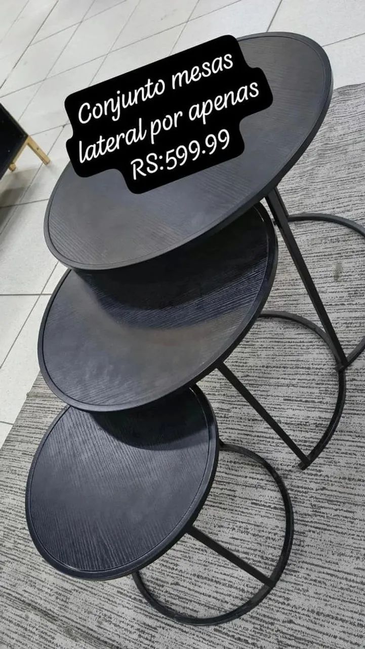 Mesa de centro tripla 