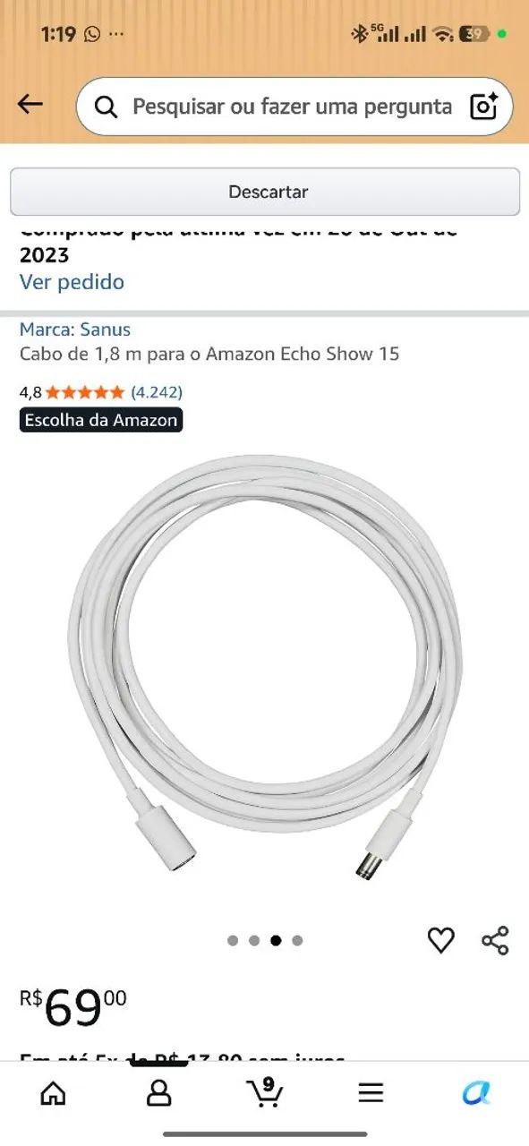Cabo de 1,8m para Amazon Echo Show 15 - Foto 3