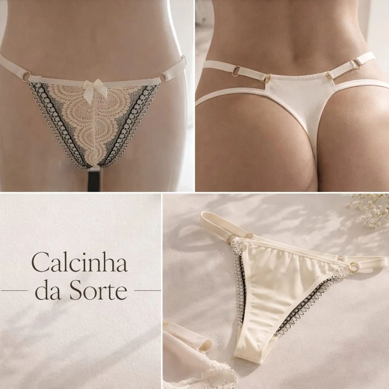 Conjunto de calcinha e sutiã de renda amarela  - Foto 4