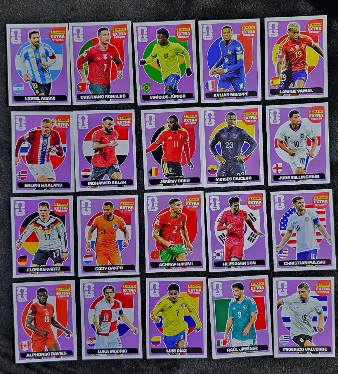 Kit Figurinhas Extra/Legends lilás Copa 2026