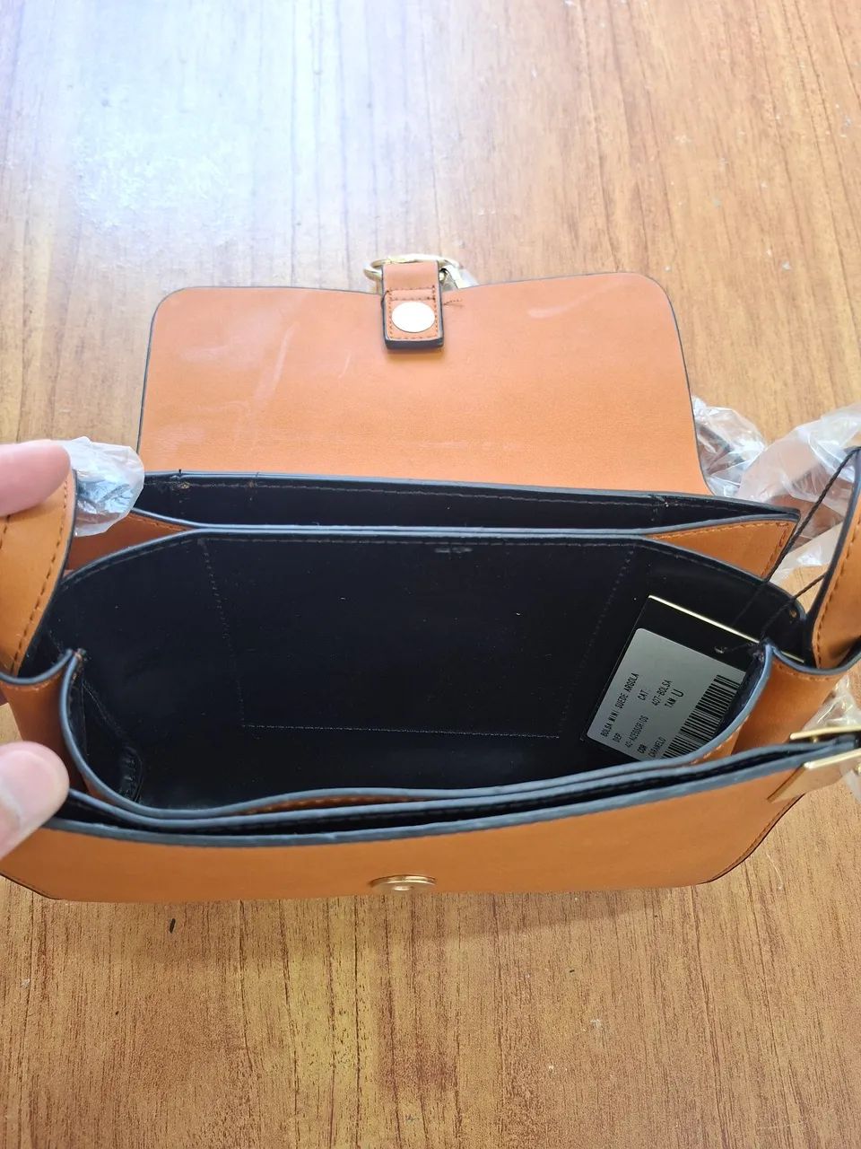 Bolsa Com Alça - Argola Suede Caramelo - Foto 3