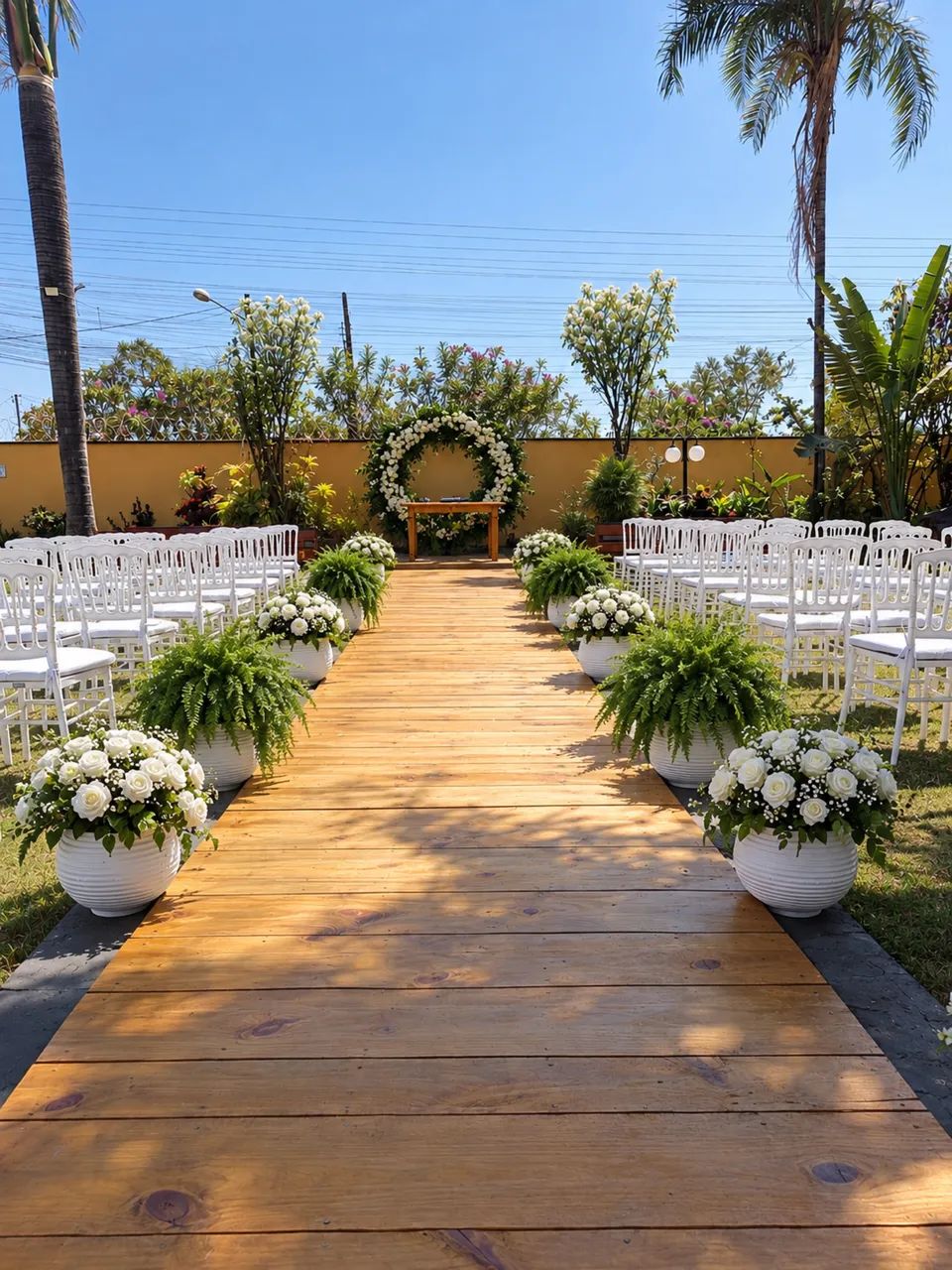 Passarelas decoradas para casamento 