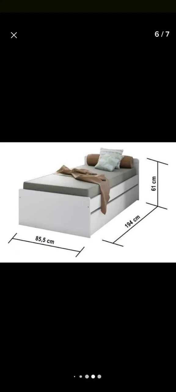 Berço americano que vira cama de solteiro e tem a cama auxiliar em MDF puro - Foto 3