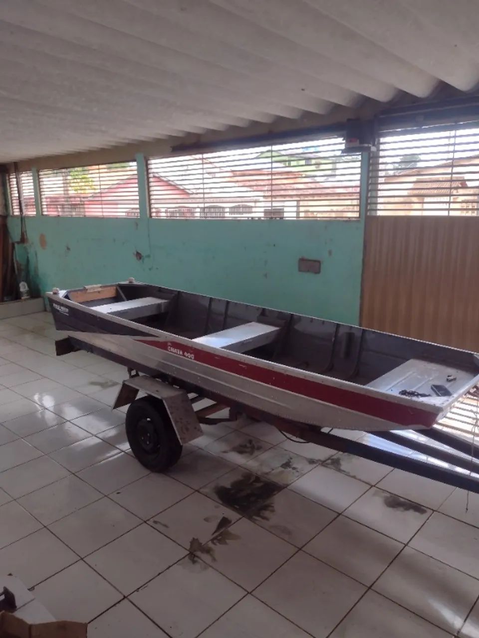 Vendo barco modelo chata 4m de alumino - Foto 2