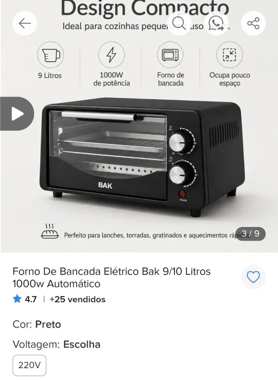 Forno elétrico Bak - Foto 4