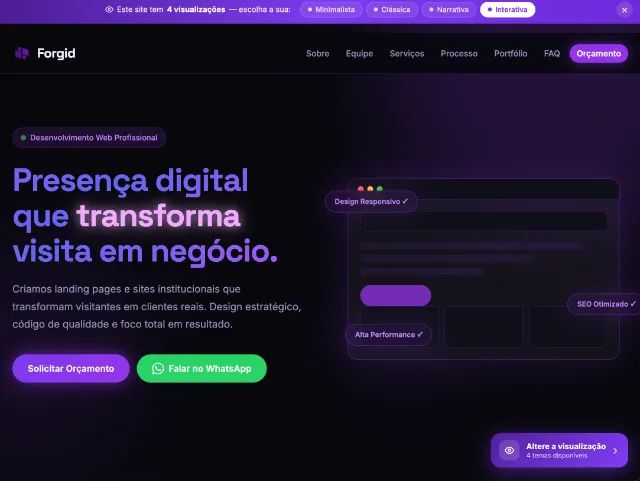 Site Profissional para Qualquer Negócio ? Rápido, Moderno 