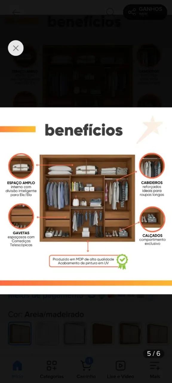 Guarda roupa desmontado  - Foto 2