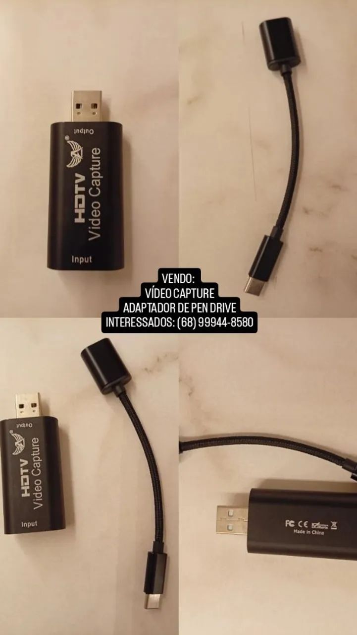 Placa de Captura HDMI USB Video Capture - Full HD