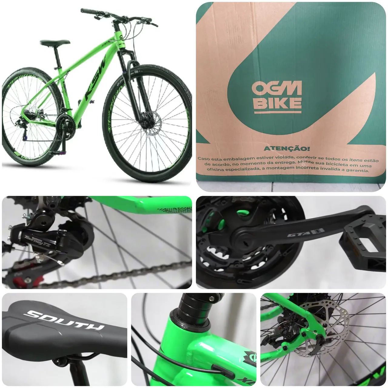 Bicicleta aro 29 na caixa