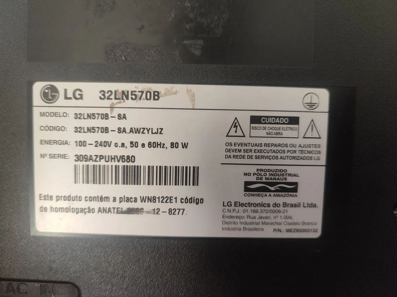 TV LG 32 POL.COM DEFEITO/MOD.32LN570B - Foto 2
