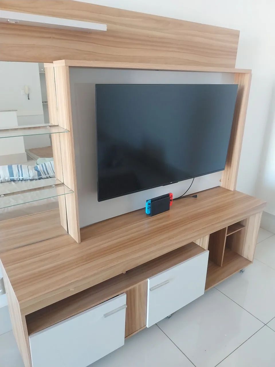 Rack MDF com Painel e Luz - Foto 2