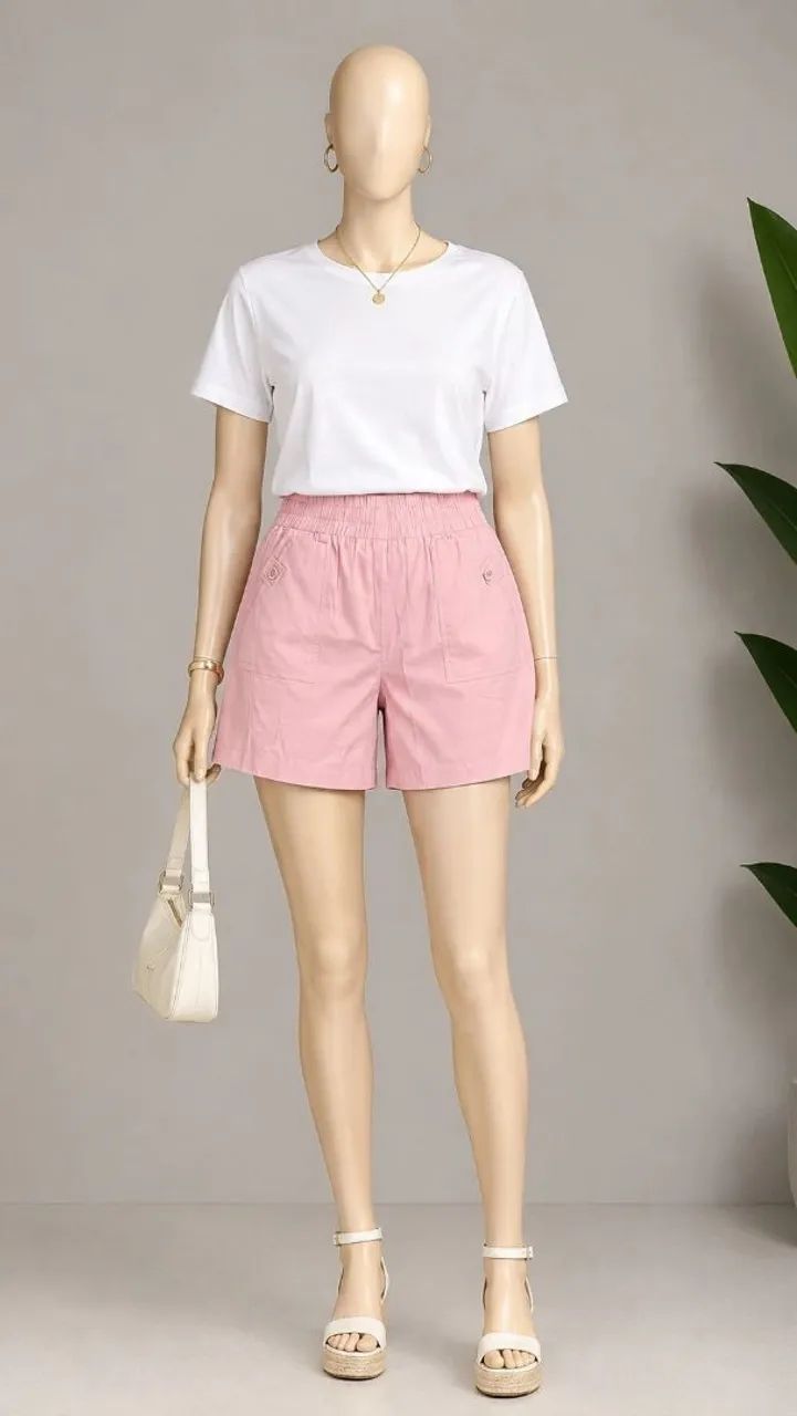 Short com bolsos 