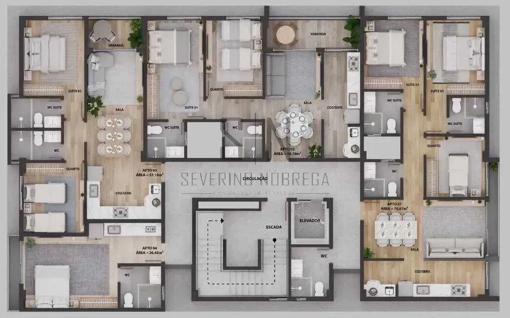Apartamento Intermares C/72,83 3 quartos, 1 Suíte, Varanda, 01 Vaga 4º Andar !!! - Foto 3