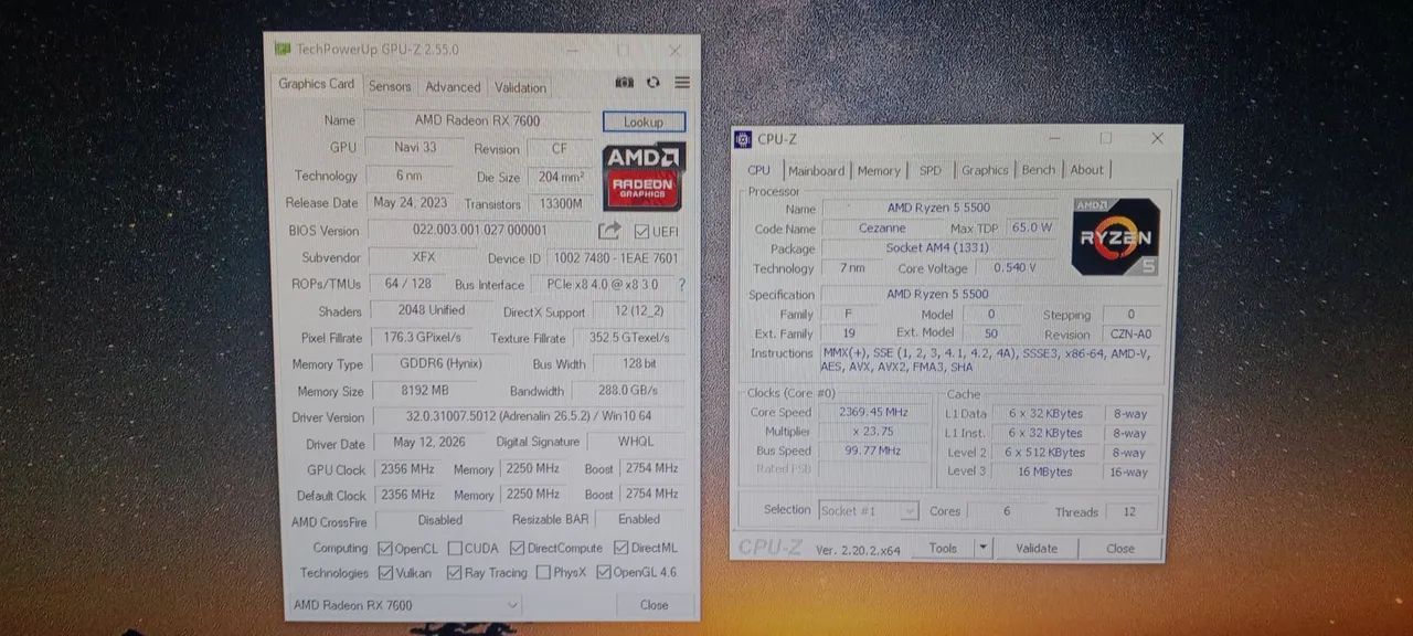 CPU GAMER Ryzen 5500 RX 7600 RAM 16 - Foto 2