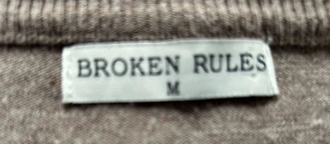 BLUSA  BROKEN RULES MASCULINA M BEGE - Foto 4