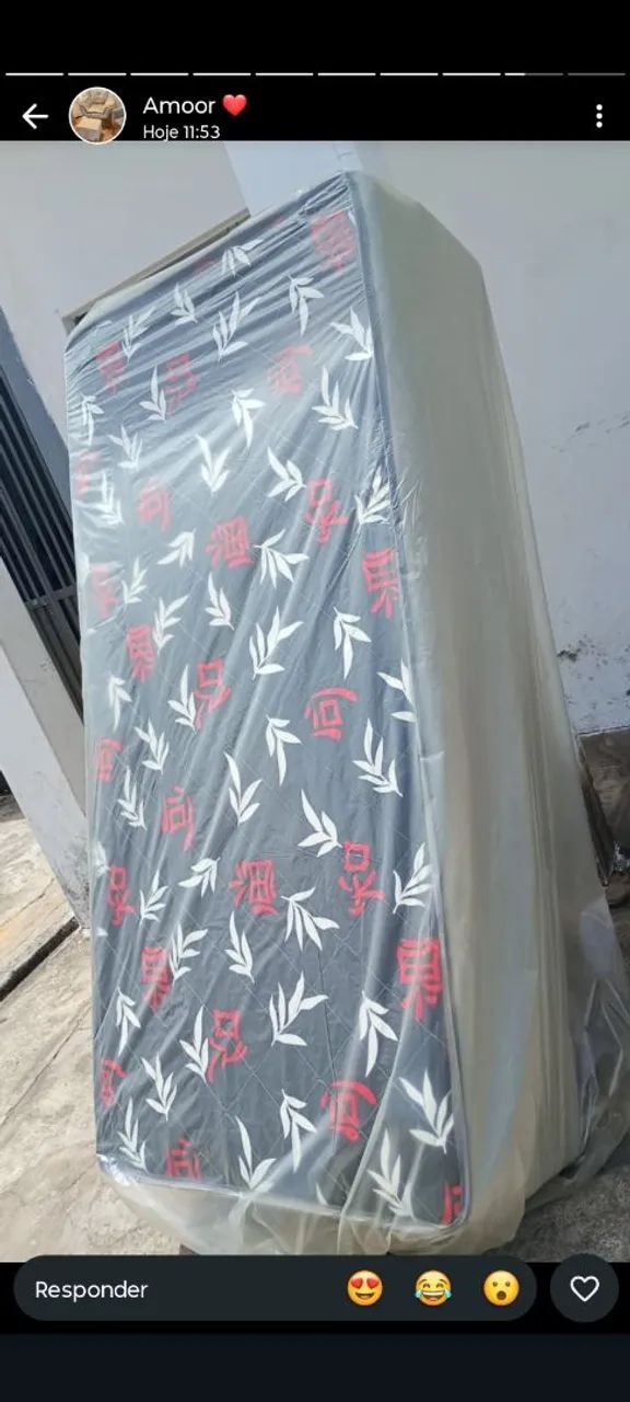 CAMA BOX DE SOLTEIRO 300 REIAS NOVA *