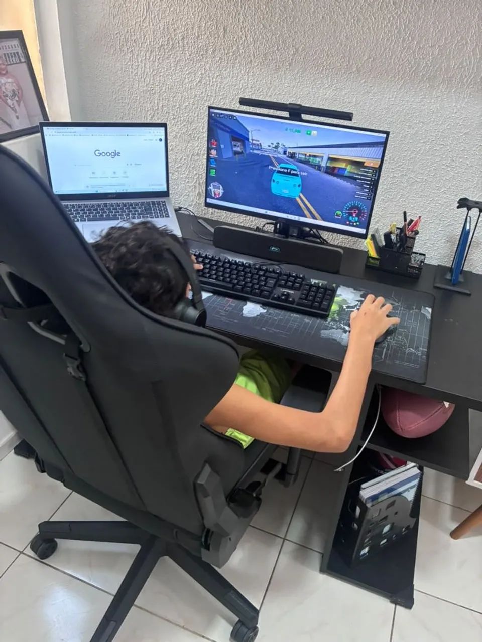 Mesa de escritório preta NOVA - Foto 5
