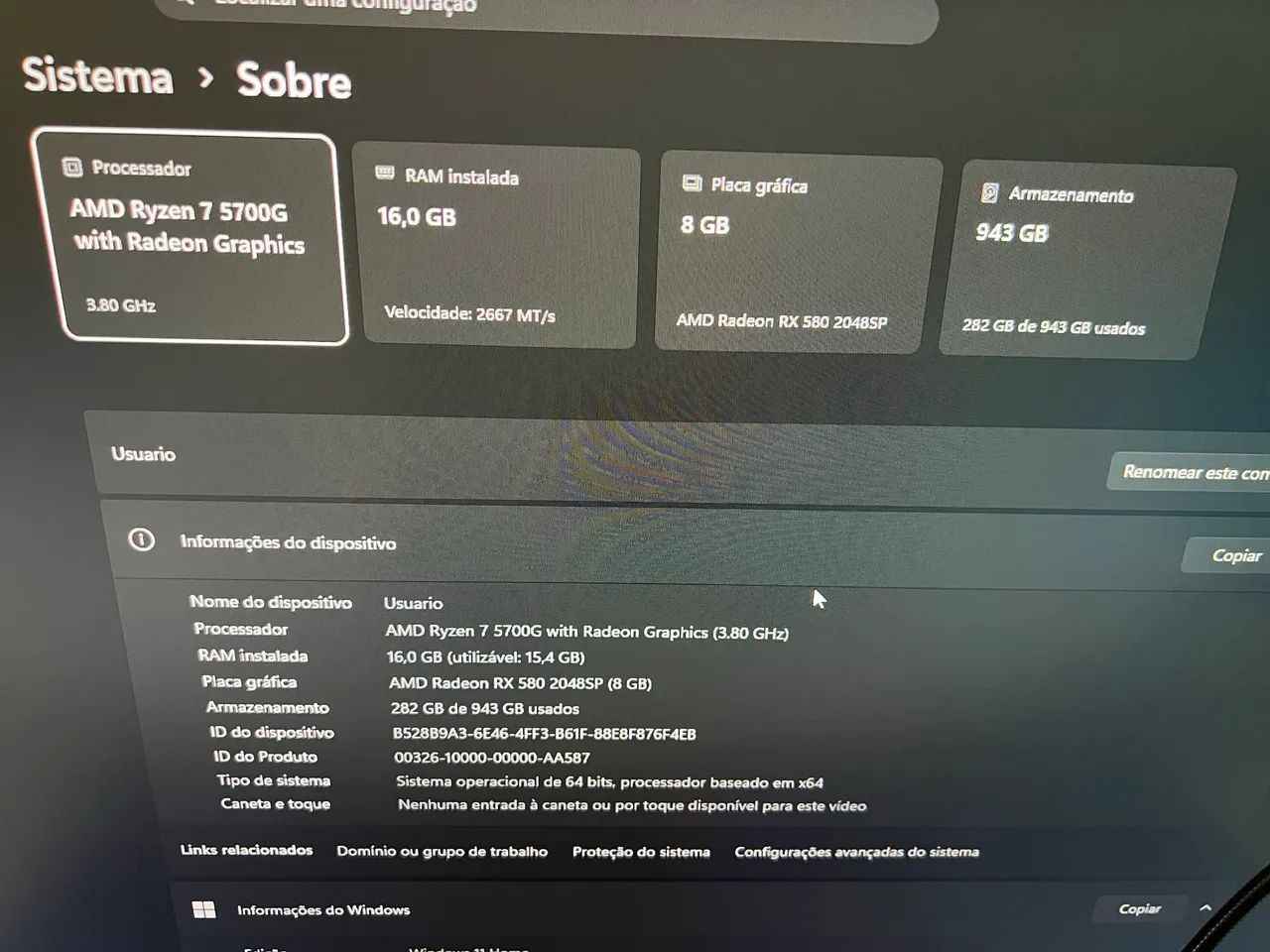 Pc gamer completo  Ryzen 7 5700G  - Foto 2
