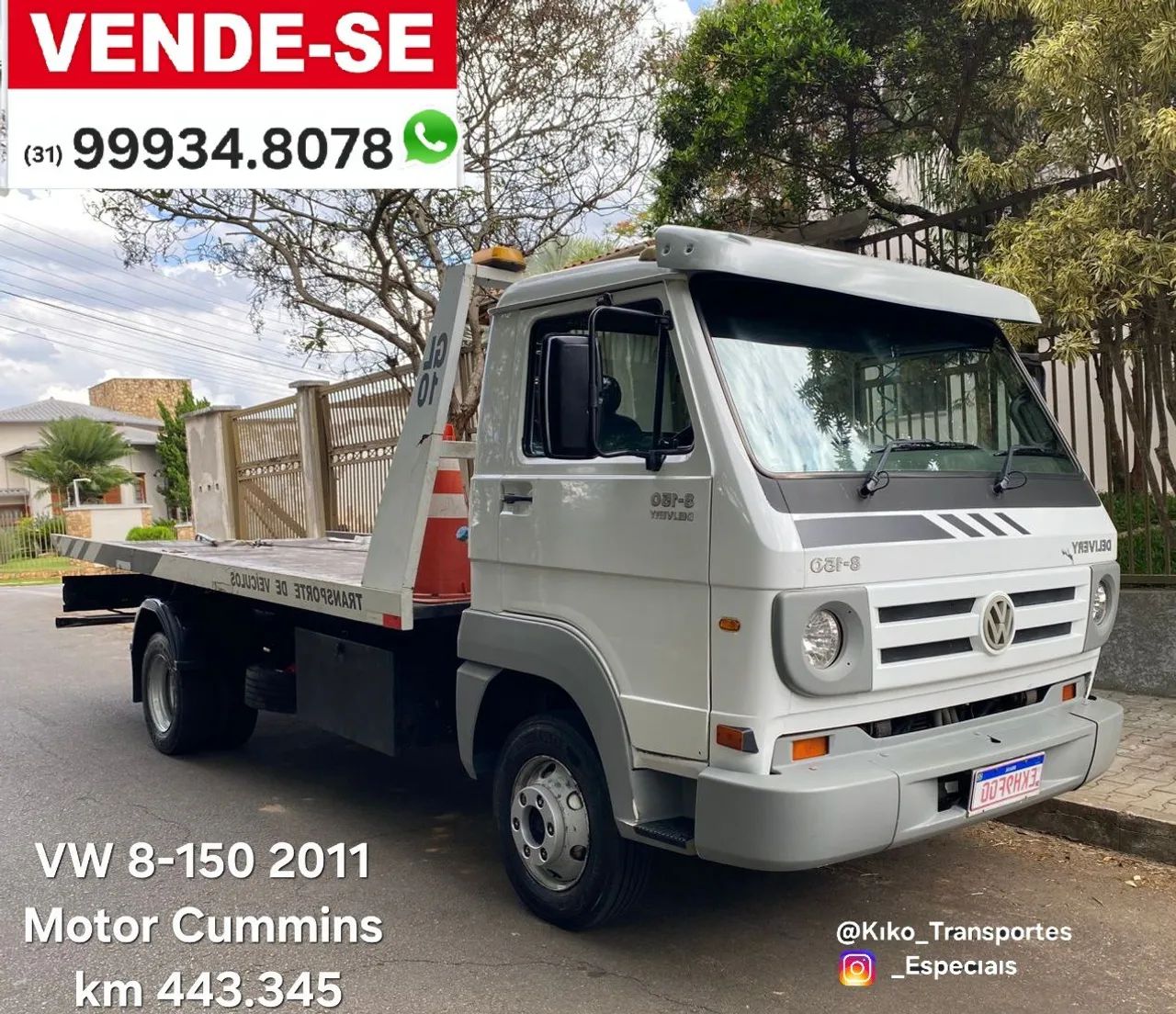 Caminhao 8.150 plataforma guincho 2011