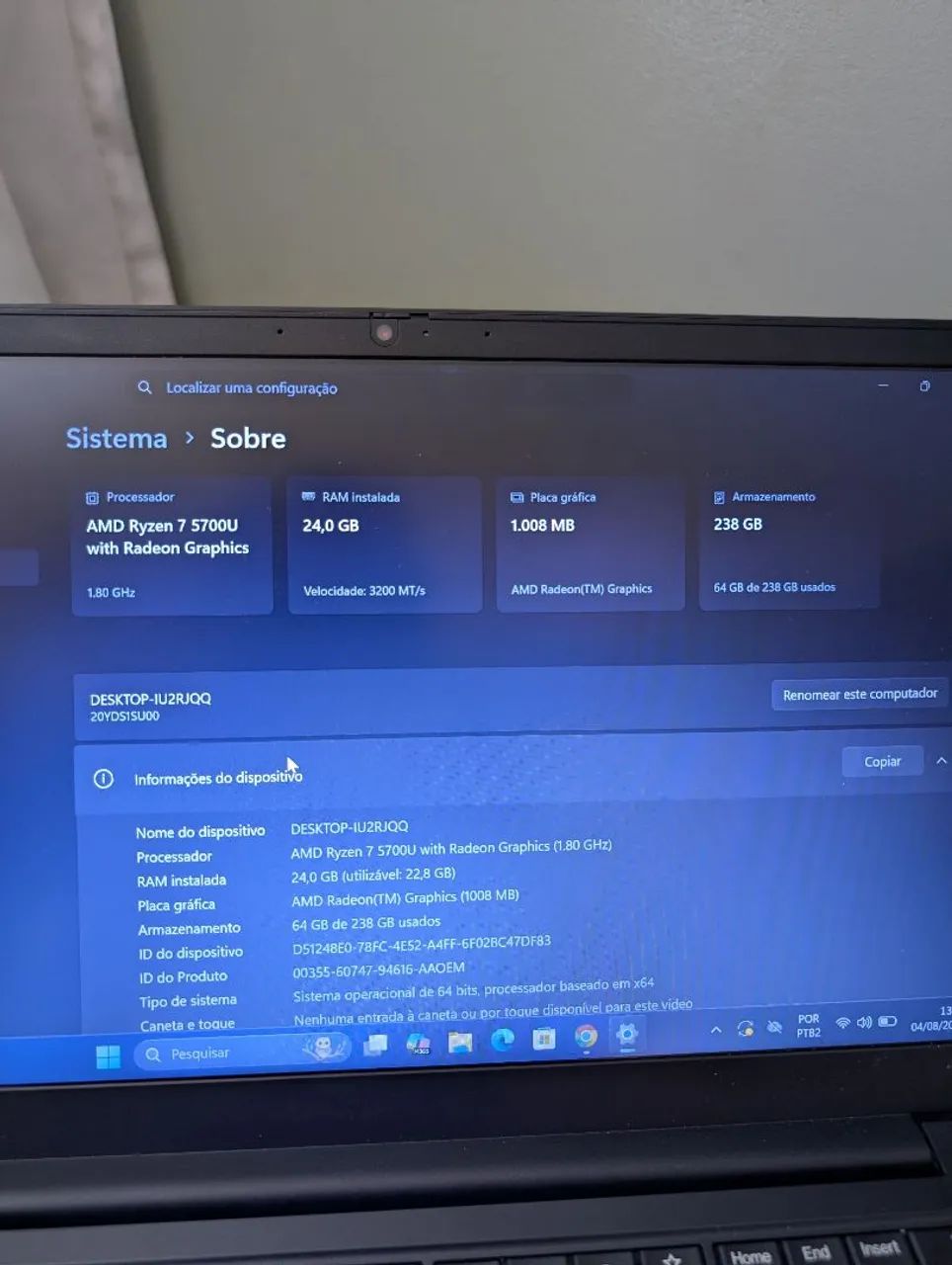 Lenovo ThinkPad E14 Gen 3 Ryzen 7 5700U - Foto 2