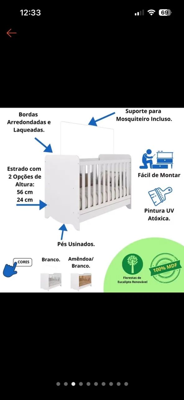 Berço e mini cama - Foto 2