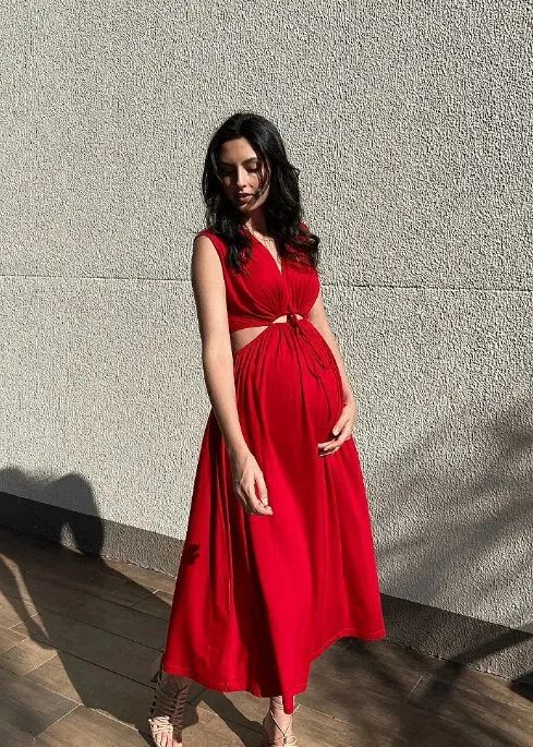 Vestido vermelho Gestante G - marca Whyalla - Foto 4