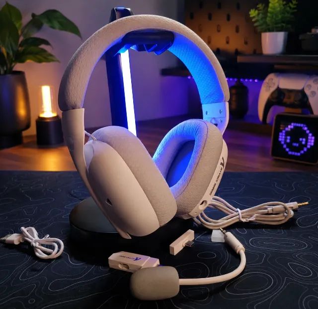 ATTACK SHARK L80PRO HEADSET GAMER SEM FIO - TRI-MODE (2.4G, BLUETOOTH E P2), ULTRA LEVE