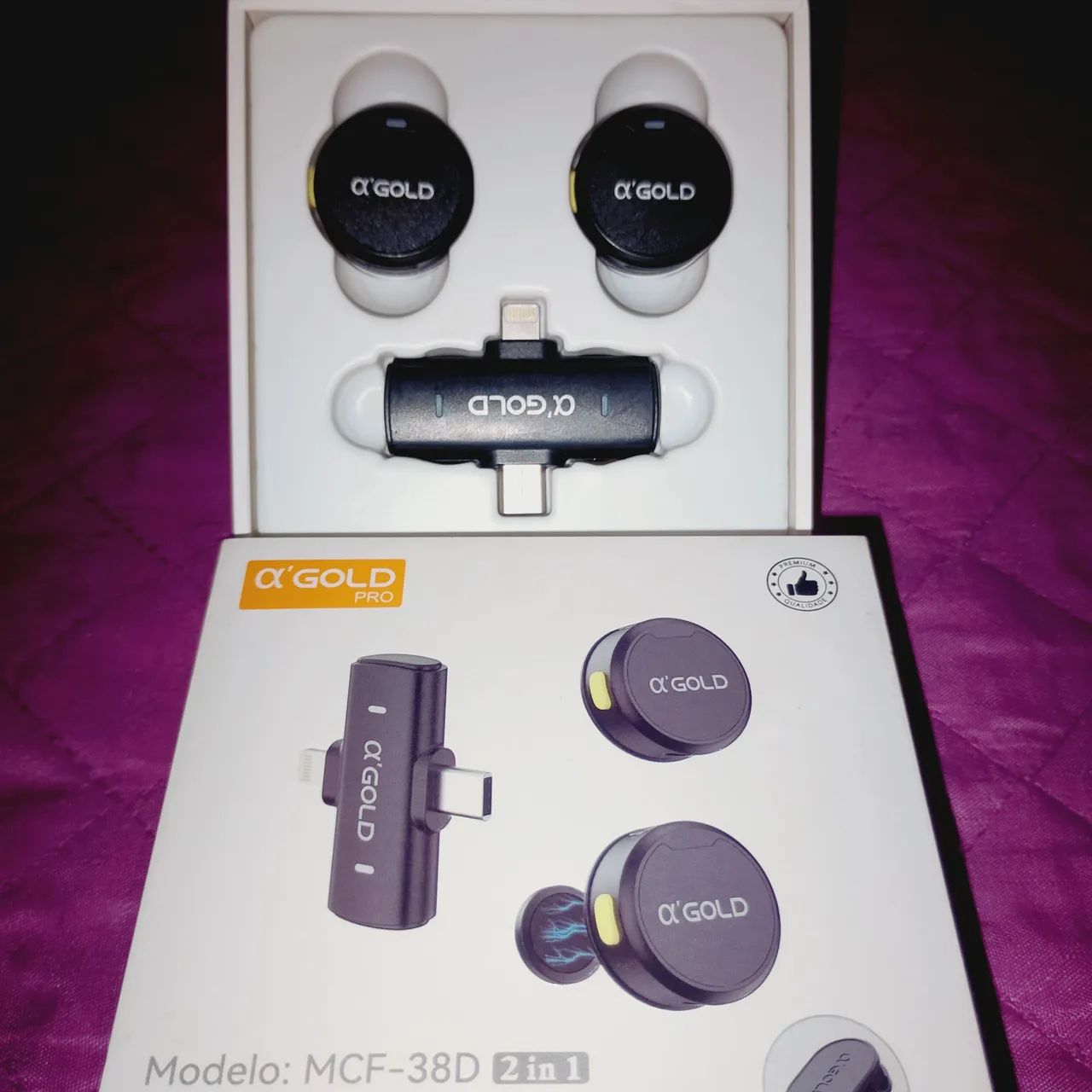 Microfone de lapela magnético 