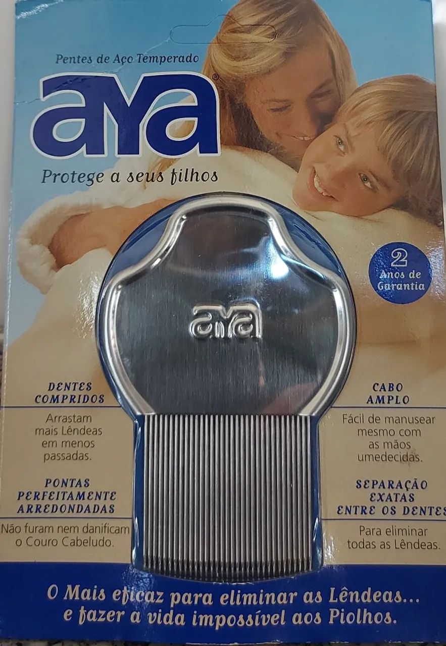 Pente de aço temperado para piolho (lêndia) capilar