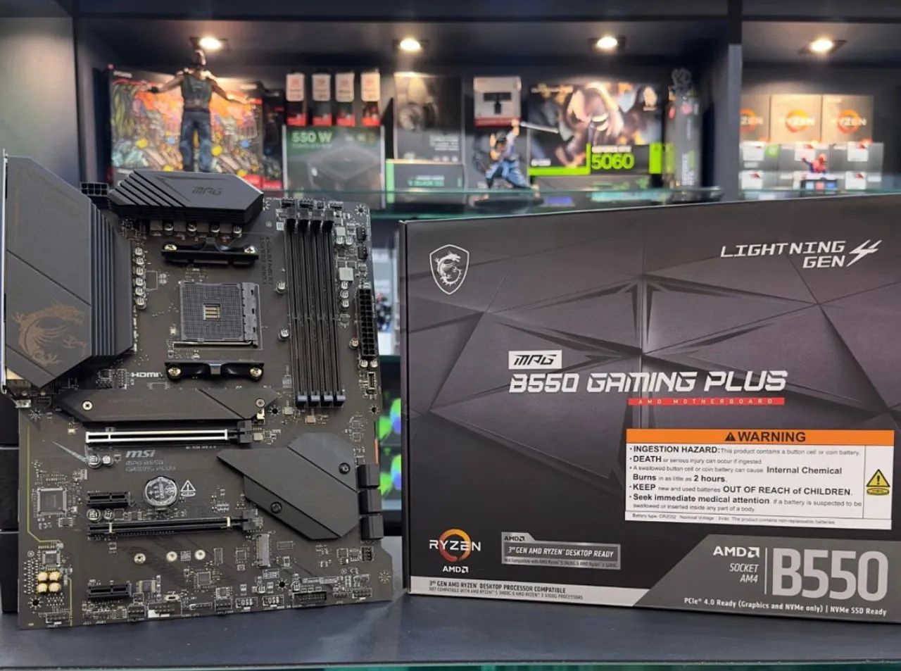 Placa Mãe MSI MAG B550 Gaming Plus - Nova Lacrada - Peças de