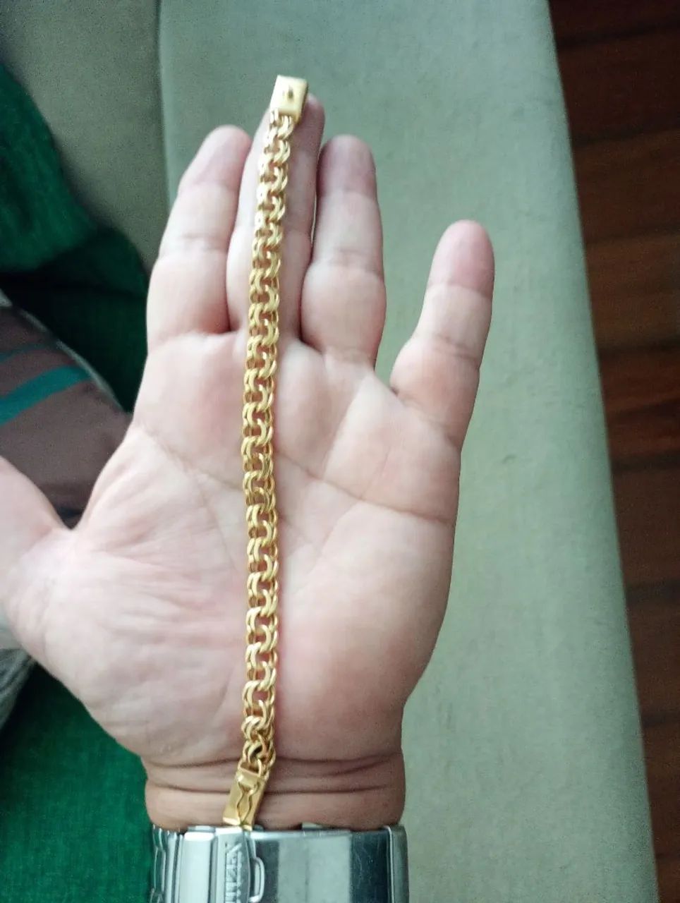 Pulseira ouro 18k 21g LINDA  - Foto 4