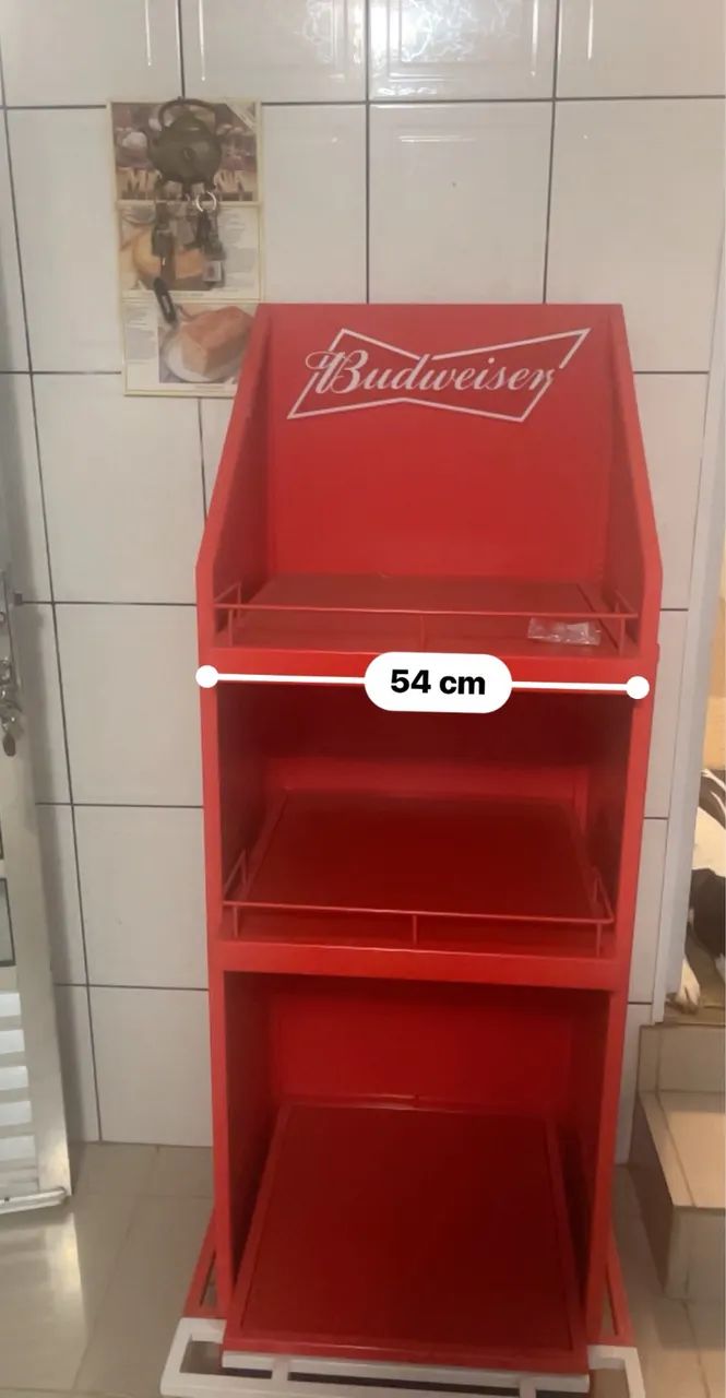 expositor promocional de metal da marca Budweiser - Foto 3