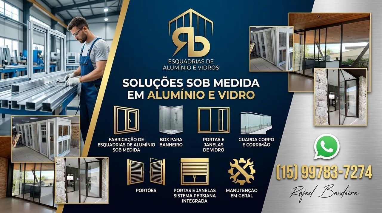 RB VIDROS E ESQUADRIAS DE ALUMÍNIO  - Foto 2